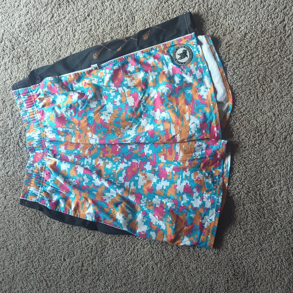 Men's small flow society lacrosse shorts multicolored